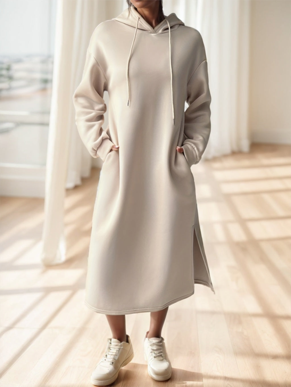 Polyester Women's Hoodie Dress