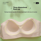 Front Closure Bra Strapless Wireless Push Up Anti-slip Bra