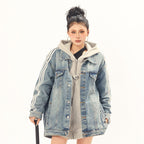 Punk Distressed Wash Denim Jacket